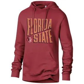 Alternative Apparel Adult/Unisex Vault Florida State Seminole Logo Design Washed Terry Hood - Faded Red