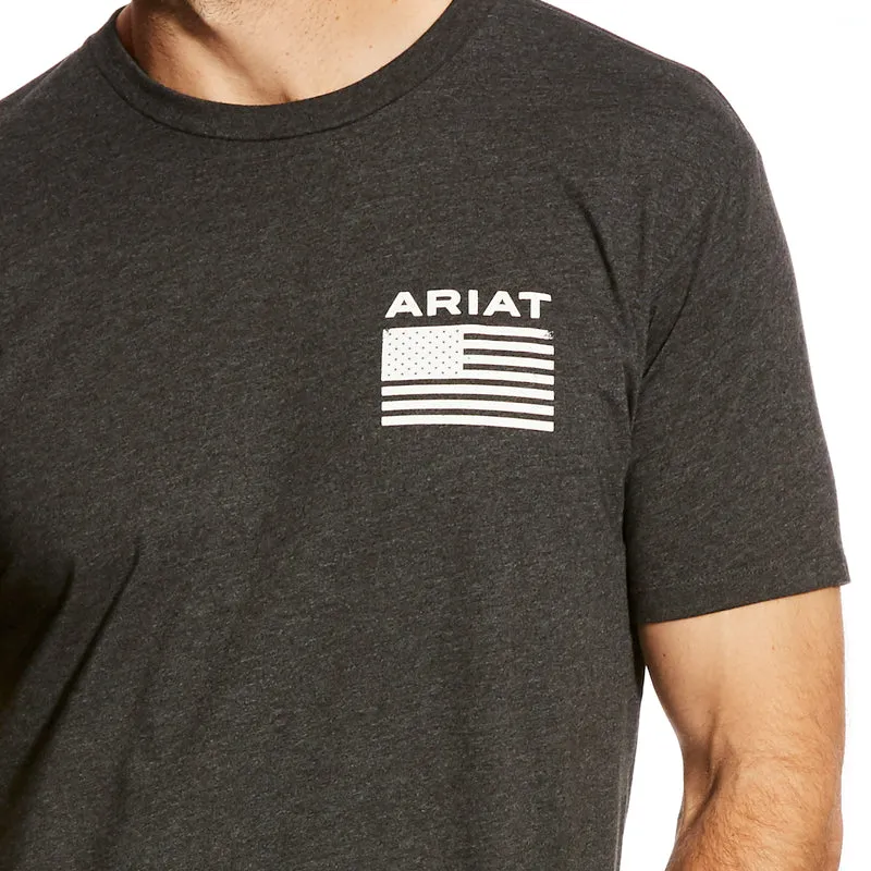 'Ariat' Men's Freedom Tee - Charcoal Heather