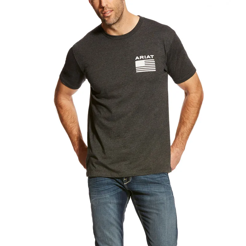 'Ariat' Men's Freedom Tee - Charcoal Heather