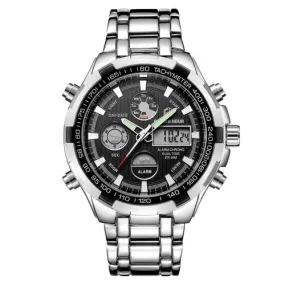 Black face fashion watches for men