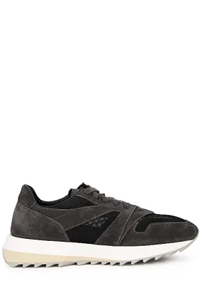 Black panelled mesh sneakers