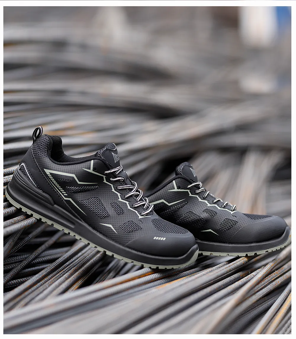 BM4411-BLACK-GREY-Men Safety Shoes