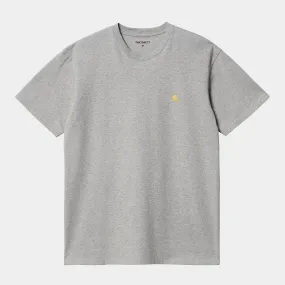 Carhartt S/S Chase T-shirt Grey Heather / Gold