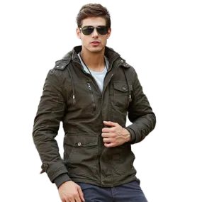 Casual Keep Warm Men's Flight Thickness Overcoat