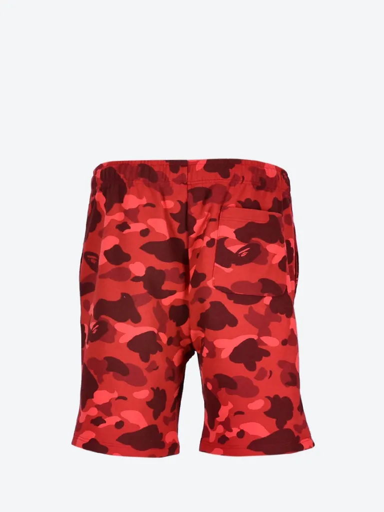 Color camo shark sweatshorts