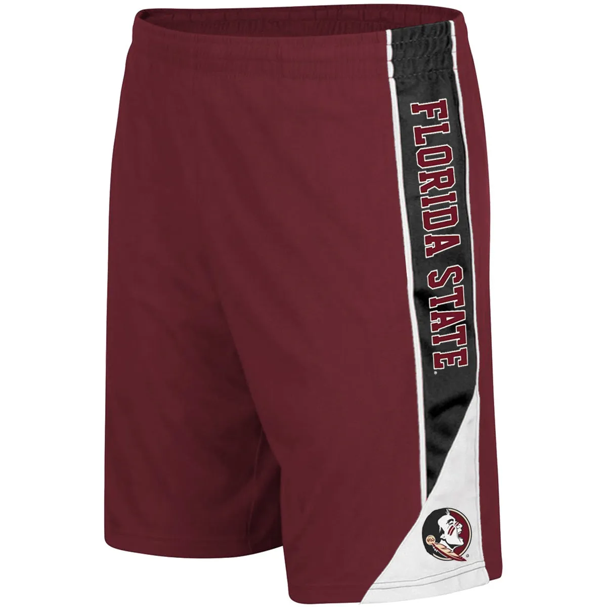 Colosseum Men's Florida State Seminole Logo 9" Performance Short - Garnet/Black