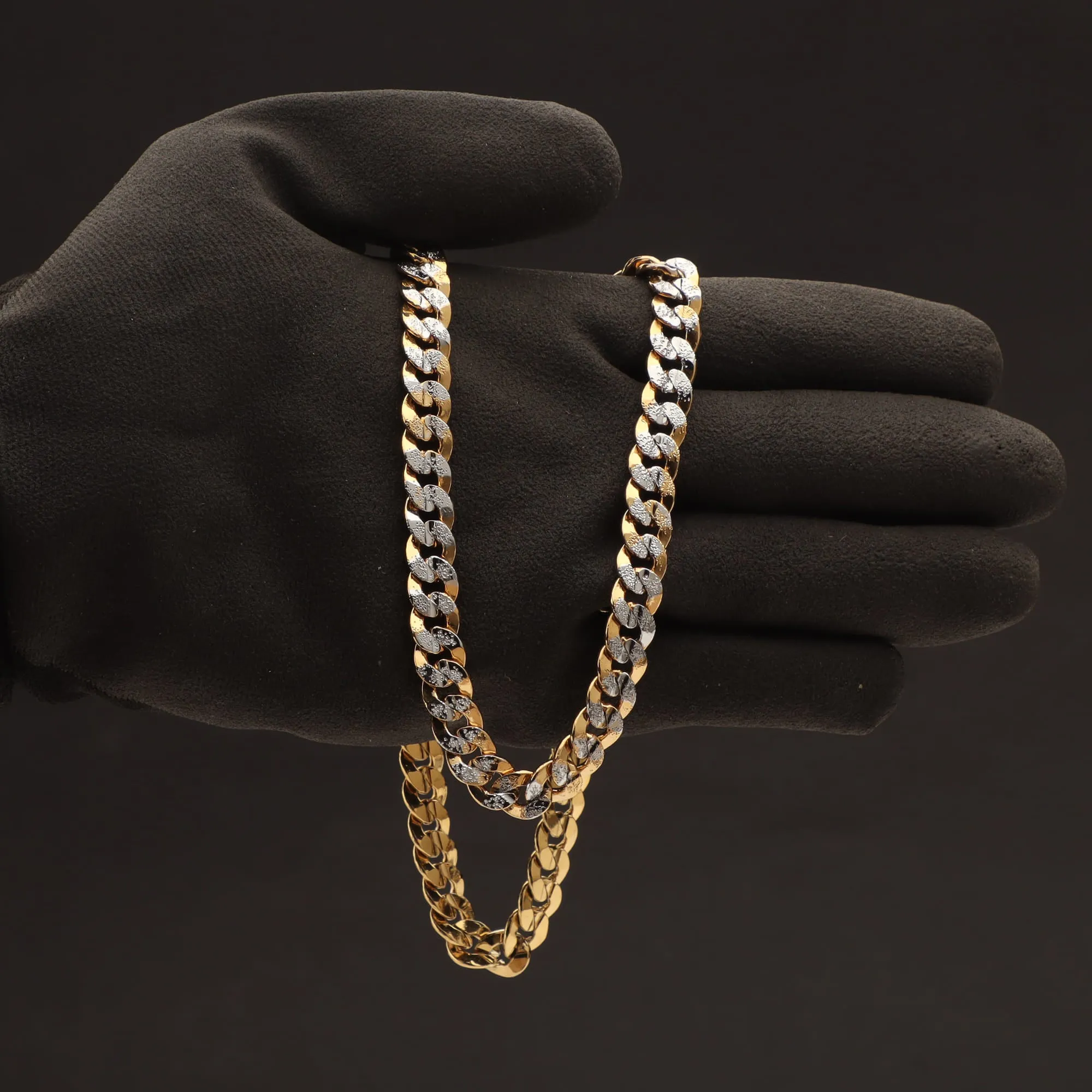 Freemen gold rhodium chain for men