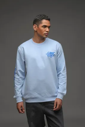 Light Blue Good Vibes Sweatshirt