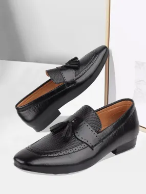 Men Black Casual Slip-On Loafers