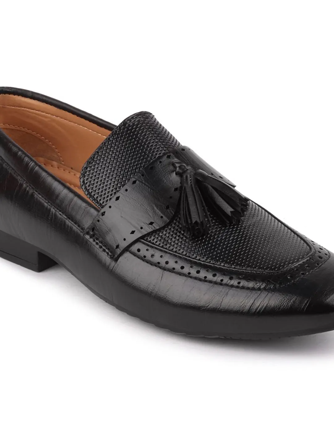 Men Black Casual Slip-On Loafers