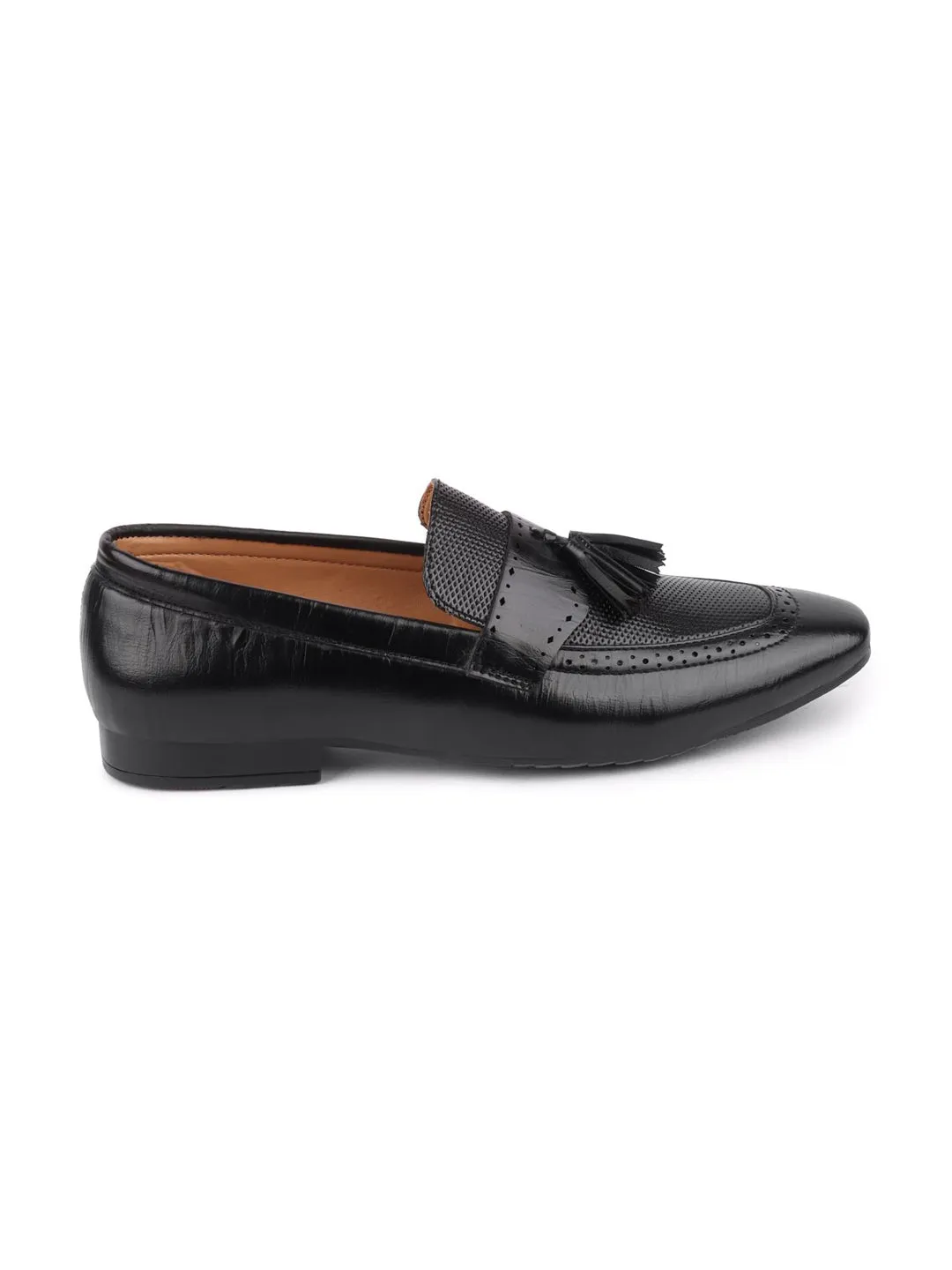 Men Black Casual Slip-On Loafers