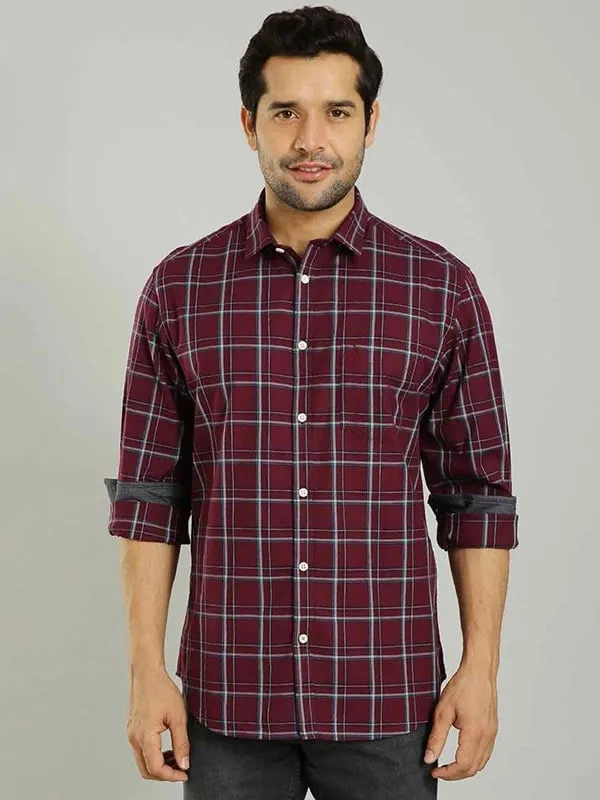 Men Checked Full Sleeve Cotton Shirt