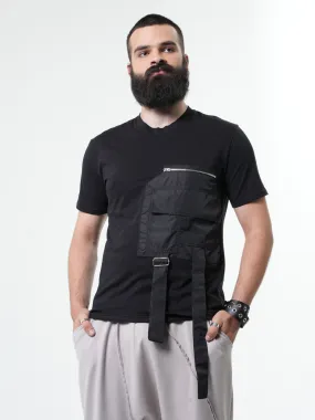 Mens Futuristic Tshirt with Pocket