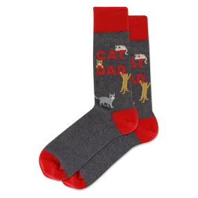 "Cat Dad" Crew Socks by Hot Sox - Large