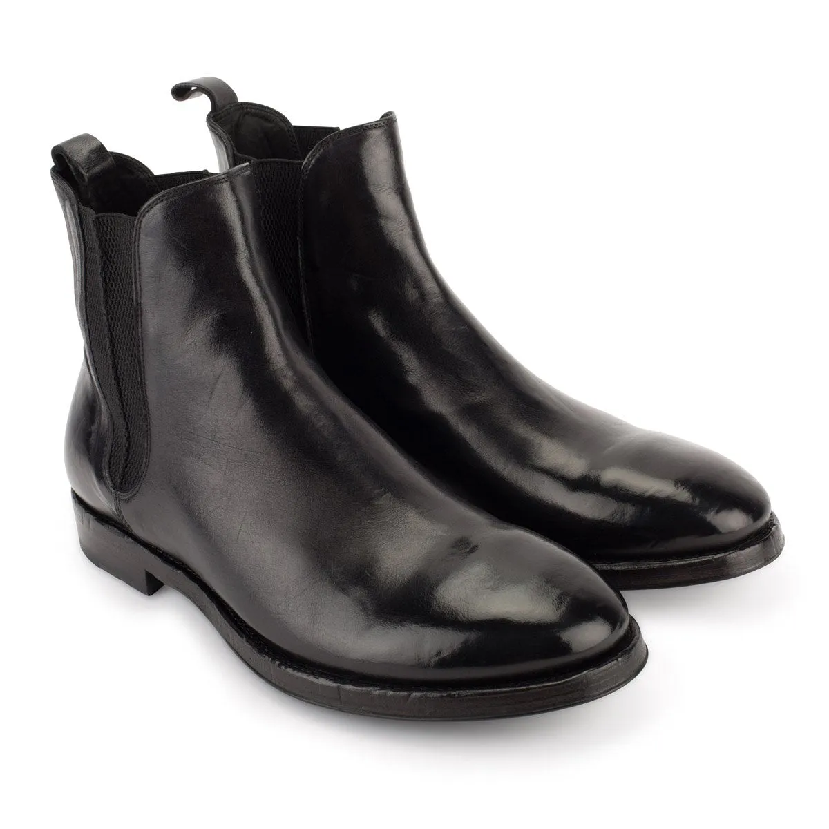 Enhance Your Style with ULISSE 42048 Premium Horse Leather Chelsea Boots