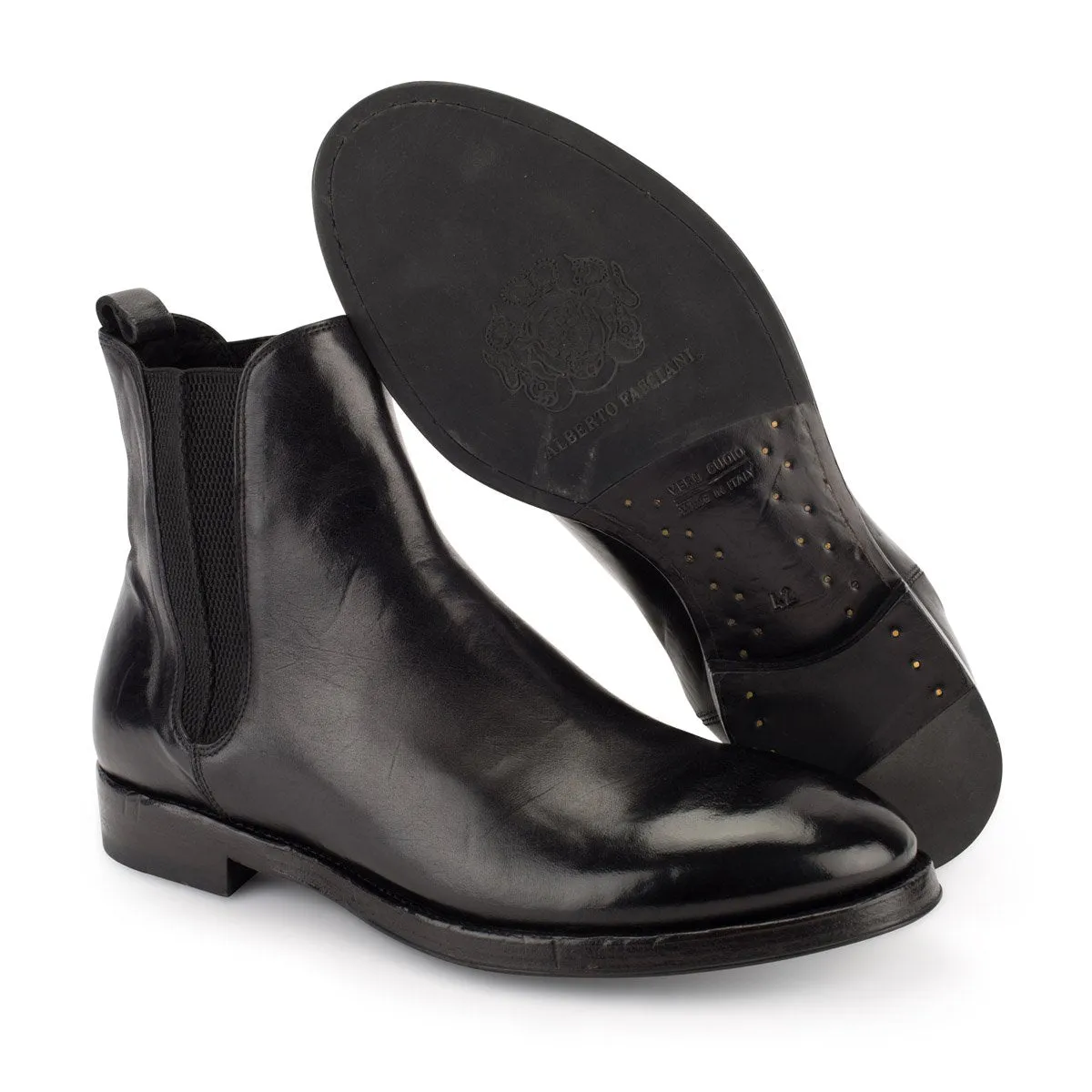 Enhance Your Style with ULISSE 42048 Premium Horse Leather Chelsea Boots